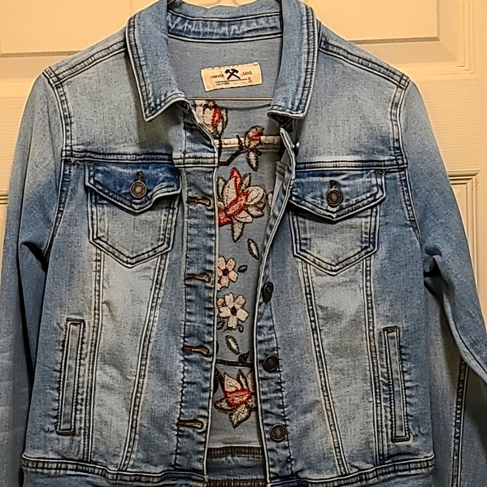 Vintage Hammer Jeans, embroidered Jean Jacket.